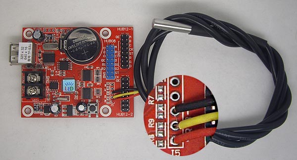 led控制卡溫度模塊接線