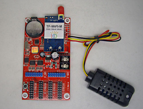 WiFi，rfLED控制卡溫濕度模塊連線圖